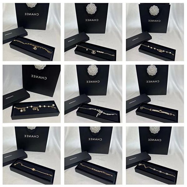 c home small fragrance new style fashion simple letter double pearl bracelet female senior grandma, Black
c home small fragrance new style fashion simple letter double pearl bracelet female senior grandma, Black
