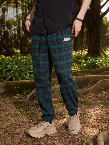 romwe guys letter patched tartan drawstring pants s9gg#, Black
romwe guys letter patched tartan drawstring pants s9gg#, Black