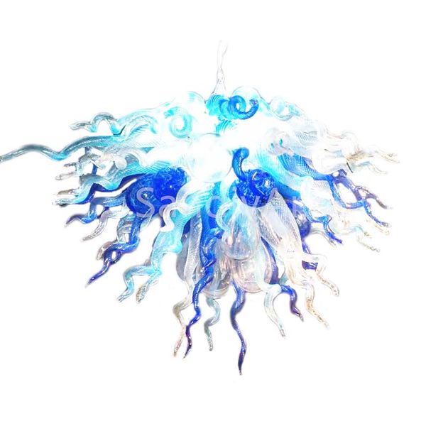 hand made blown glass chandelier blue with clear colors customized murano glass lightings dining room decoration
hand made blown glass chandelier blue with clear colors customized murano glass lightings dining room decoration