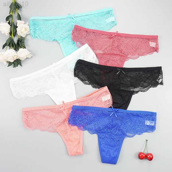 6 pcs/parties lace thongs panties women underwear transparent seamless tanga cotton low rise underpants g-strings l220801, Black;pink
6 pcs/parties lace thongs panties women underwear transparent seamless tanga cotton low rise underpants g-strings l220801, Black;pink