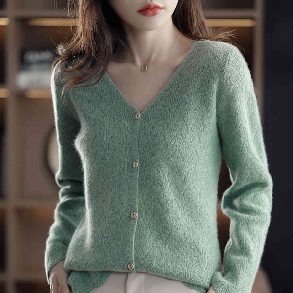 2021 autumn and winter new cashmere sweater woman 100% pure wool v-neck cardigan casual korean fashion knit plus size jacket, White
2021 autumn and winter new cashmere sweater woman 100% pure wool v-neck cardigan casual korean fashion knit plus size jacket, White