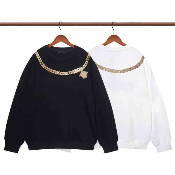 ver autumn new sweatshirt men's designer sweater chain print embroidered letter pullovers clothing men's and women's fashion, Black
ver autumn new sweatshirt men's designer sweater chain print embroidered letter pullovers clothing men's and women's fashion, Black