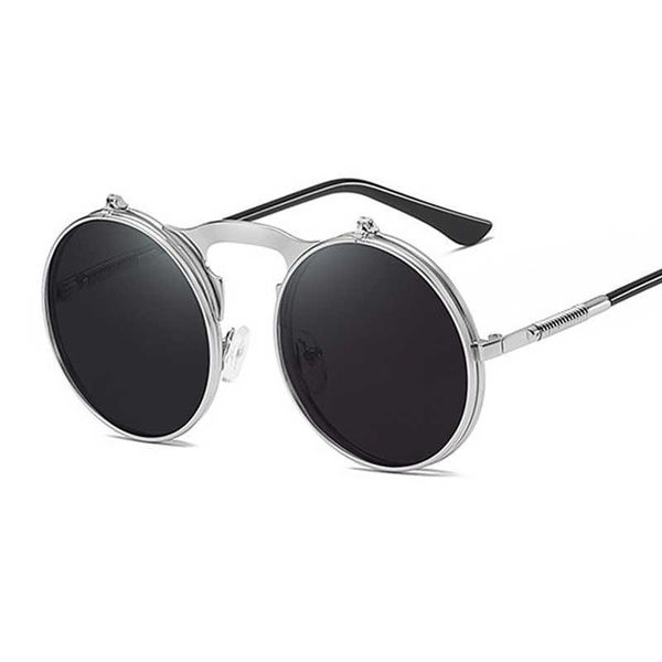 2022brand designer round sunglasses men women metal sun glasses for female male vintage flip steampunk, White;black
2022brand designer round sunglasses men women metal sun glasses for female male vintage flip steampunk, White;black
