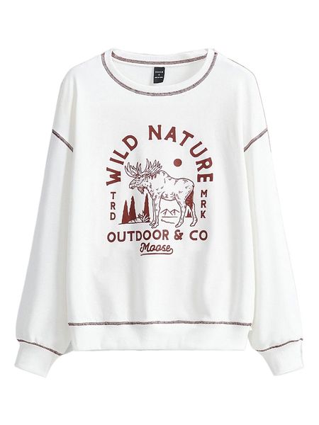 x folluther letter and animal print contrast stitch drop shoulder sweatshirt w3rh#, Black
x folluther letter and animal print contrast stitch drop shoulder sweatshirt w3rh#, Black
