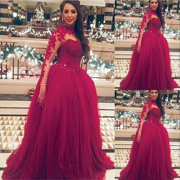 beaded high neck dresses evening long sleeve ball gown floor-length formal prom gowns, Black;red
beaded high neck dresses evening long sleeve ball gown floor-length formal prom gowns, Black;red
