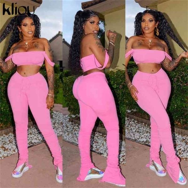 kliou tracksuit women fitness slash nec camisole crop tacked pants elastic hight summer activewear casual outfit 210331, Gray
kliou tracksuit women fitness slash nec camisole crop tacked pants elastic hight summer activewear casual outfit 210331, Gray