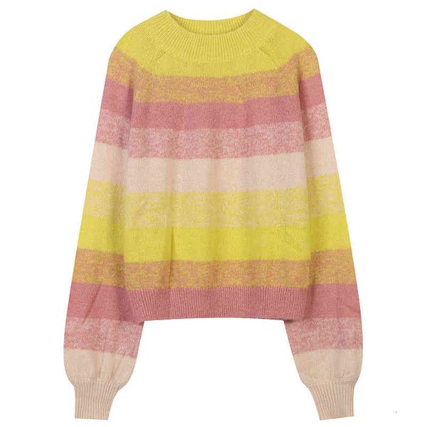 women's sweaters autumn and winter short color contrast stripe lazy wind loose round neck knitted pullover sweater women's wear ng, White;black
women's sweaters autumn and winter short color contrast stripe lazy wind loose round neck knitted pullover sweater women's wear ng, White;black