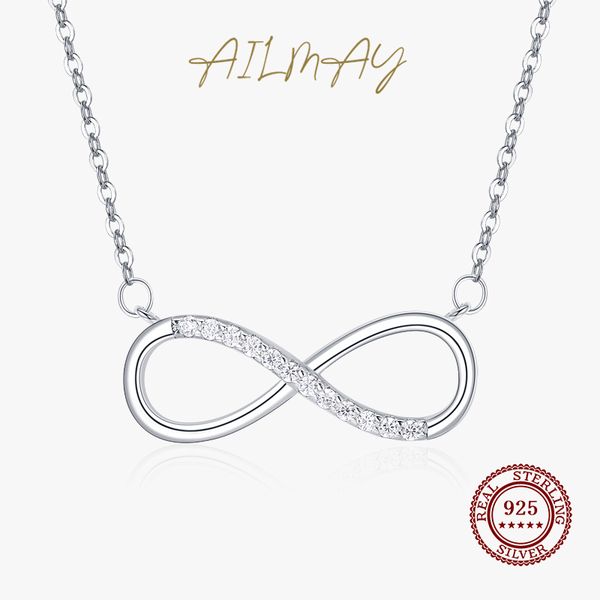 ailmay 100 925 sterling silver infinite love pendant necklace for women clear zircon fine accessories jewelry gift 220722
ailmay 100 925 sterling silver infinite love pendant necklace for women clear zircon fine accessories jewelry gift 220722
