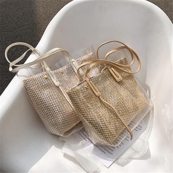 evening bags large capacity women's shoulder handbag 2022 summer pvc transparent plastic beach casual bag simple straw
evening bags large capacity women's shoulder handbag 2022 summer pvc transparent plastic beach casual bag simple straw