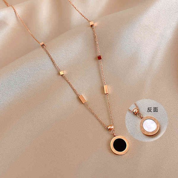 roman digital titanium steel lace female collarbone cold and simple korean dign chain personalized neck pendant, Silver
roman digital titanium steel lace female collarbone cold and simple korean dign chain personalized neck pendant, Silver