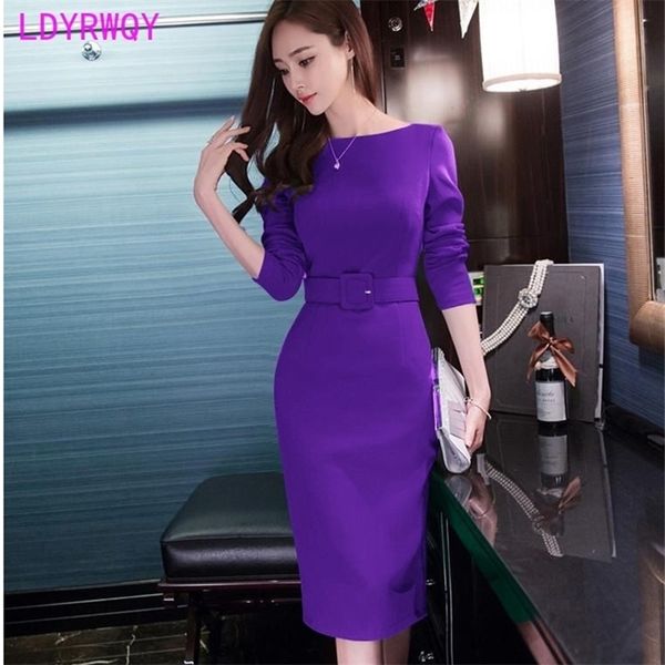 ldyrwqy dresses for fall/winter style purple long-sleeved temperament ladies slim bag hip women office lady 220317, Black;gray
ldyrwqy dresses for fall/winter style purple long-sleeved temperament ladies slim bag hip women office lady 220317, Black;gray
