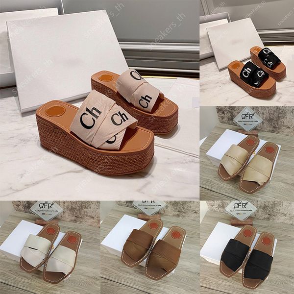 2022 women woody mules designer flat cross strap slippers wedge straw sandals letter canvas fabric slides platform slippers, Black
2022 women woody mules designer flat cross strap slippers wedge straw sandals letter canvas fabric slides platform slippers, Black