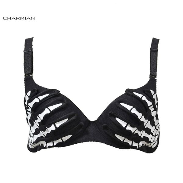 charmian women's halloween punk bra steampunk skeleton claws party nightclub rock white bones clubwear bra crop 210316, Black;white
charmian women's halloween punk bra steampunk skeleton claws party nightclub rock white bones clubwear bra crop 210316, Black;white