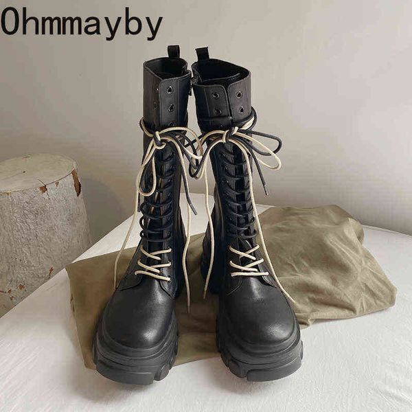 women goth boots motorcycle kneehigh zipper fashion thick sole blakc female knight long winter women's shoes 220802, Black
women goth boots motorcycle kneehigh zipper fashion thick sole blakc female knight long winter women's shoes 220802, Black