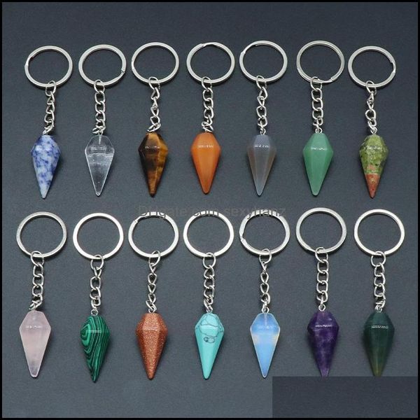 key rings jewelry conical healing reiki chakra natural stone pendant keychain crystal chakras quartz chains accessories drop delivery 2021 x, Slivery;golden
key rings jewelry conical healing reiki chakra natural stone pendant keychain crystal chakras quartz chains accessories drop delivery 2021 x, Slivery;golden