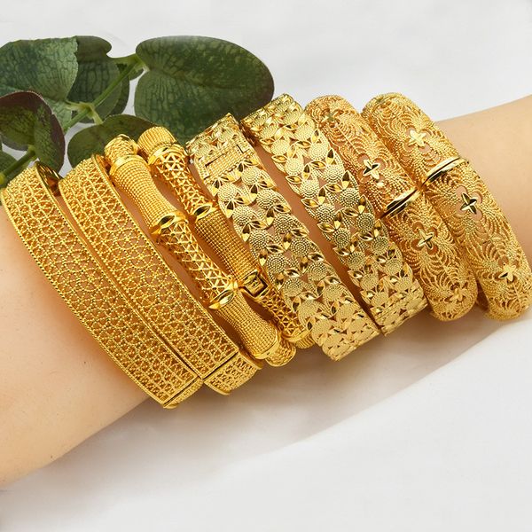 wholesale bracelets new fashion lady luxury gold color bangles ethiopian african women dubai bracelet party wedding gifts, Golden;silver
wholesale bracelets new fashion lady luxury gold color bangles ethiopian african women dubai bracelet party wedding gifts, Golden;silver