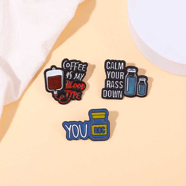 english brooch medical bottle heavy metal style metal badge clothing accessories pin, Gray
english brooch medical bottle heavy metal style metal badge clothing accessories pin, Gray