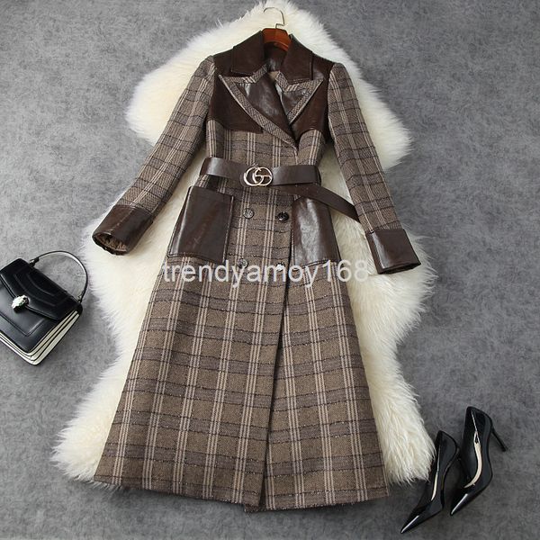 women's wool & blends winter women's tweed pupi fashion lattice warm coat double breasted t11591, Black
women's wool & blends winter women's tweed pupi fashion lattice warm coat double breasted t11591, Black