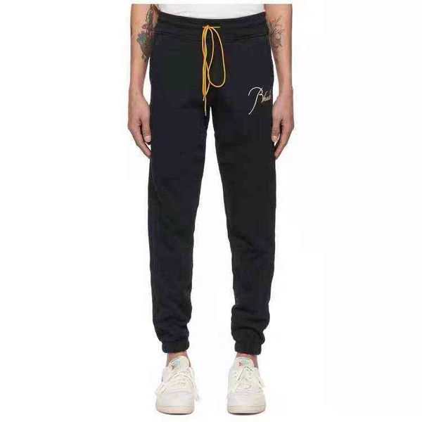 men's fashion hoodie brand jogger joggers embroidery rhude new drawstring pants high street casual loose versatile lovers sweat men, Black
men's fashion hoodie brand jogger joggers embroidery rhude new drawstring pants high street casual loose versatile lovers sweat men, Black