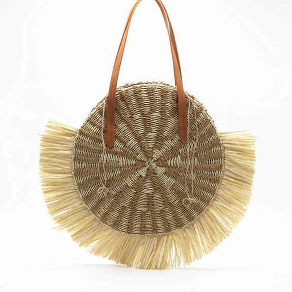 evening bags summer tassel round straw handbags boho designer rattan beach for women shoulder bohomian luxury brands big tote 220507
evening bags summer tassel round straw handbags boho designer rattan beach for women shoulder bohomian luxury brands big tote 220507