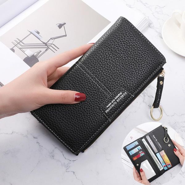 wallets arrival women's fashion solid color long clutch purse multifunctional coin card holder leather luxury buckle wallet, Red;black
wallets arrival women's fashion solid color long clutch purse multifunctional coin card holder leather luxury buckle wallet, Red;black