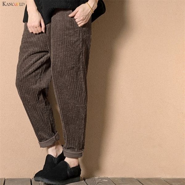 kancoold pants fashion women plus size elastic waist corduroy pocket harem pants winter long loose pant oct29 y200418, Black;white
kancoold pants fashion women plus size elastic waist corduroy pocket harem pants winter long loose pant oct29 y200418, Black;white