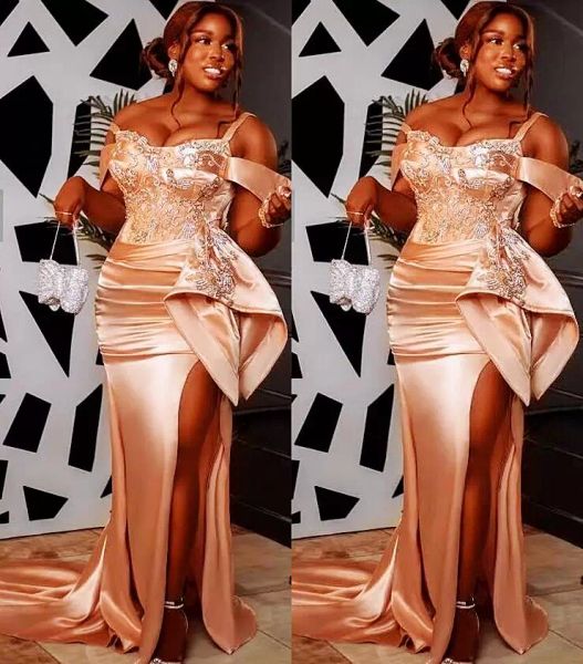 2022 gorgeous prom dresses straps lace aapplique crystals beaded side slit sweep train cocktail party evening gown vestido custom made plus, Black
2022 gorgeous prom dresses straps lace aapplique crystals beaded side slit sweep train cocktail party evening gown vestido custom made plus, Black