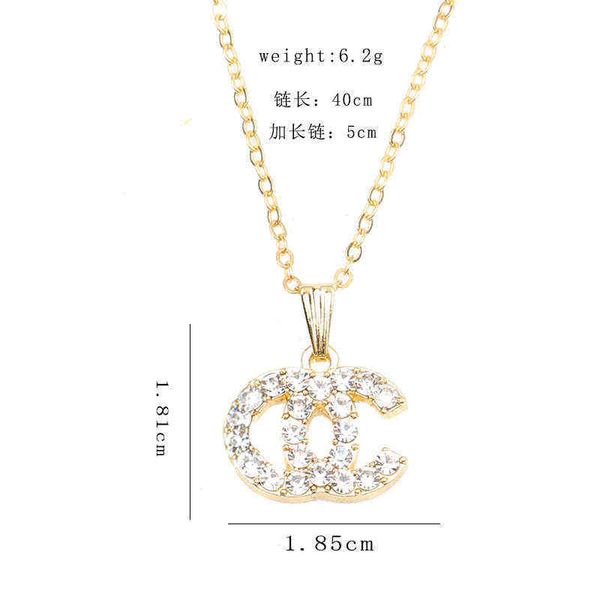 wholesale luxury designer brand double letter pendant necklaces chain 18k gold plated crysatl rhinestone, Silver
wholesale luxury designer brand double letter pendant necklaces chain 18k gold plated crysatl rhinestone, Silver