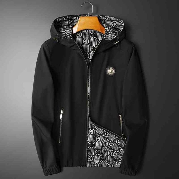 2022 spring new double-sided wear korean slim fit fashion hooded casual et, Black;brown
2022 spring new double-sided wear korean slim fit fashion hooded casual et, Black;brown