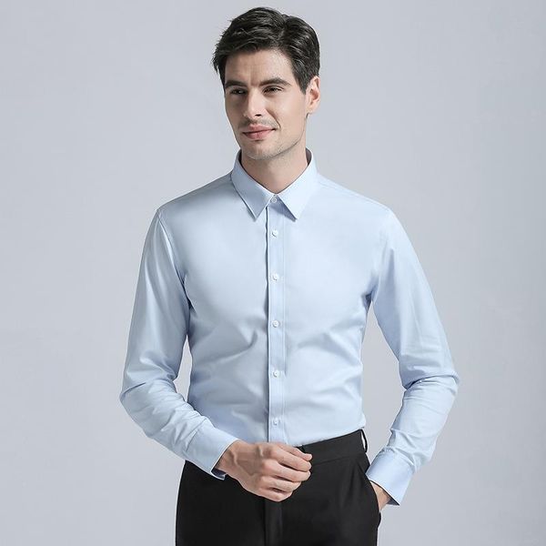 men's dress shirts brand men's cotton blend classic regular fit formal fashion solid color long sleeve business suits bluemen', White;black
men's dress shirts brand men's cotton blend classic regular fit formal fashion solid color long sleeve business suits bluemen', White;black