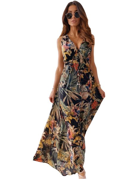 casual dresses women's summer long dress women beach floral print sundress fashion halter strap banquet wedding maxi, Black;gray
casual dresses women's summer long dress women beach floral print sundress fashion halter strap banquet wedding maxi, Black;gray