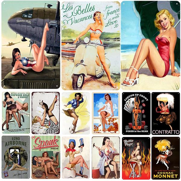 2021 girls plaque metal vintage tin sign lady pin up shabby chic decor metal signs vintage bar decoration metal wall poster p233j
2021 girls plaque metal vintage tin sign lady pin up shabby chic decor metal signs vintage bar decoration metal wall poster p233j