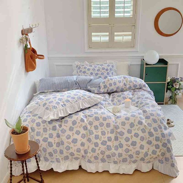 2022 spring new pure cotton four piece bedding set all ins korean version single small broken flower
2022 spring new pure cotton four piece bedding set all ins korean version single small broken flower