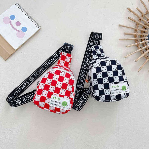children's bag fashion printed boys' and girls' messenger small chest bag children's checkerboard light travel bag, Black
children's bag fashion printed boys' and girls' messenger small chest bag children's checkerboard light travel bag, Black