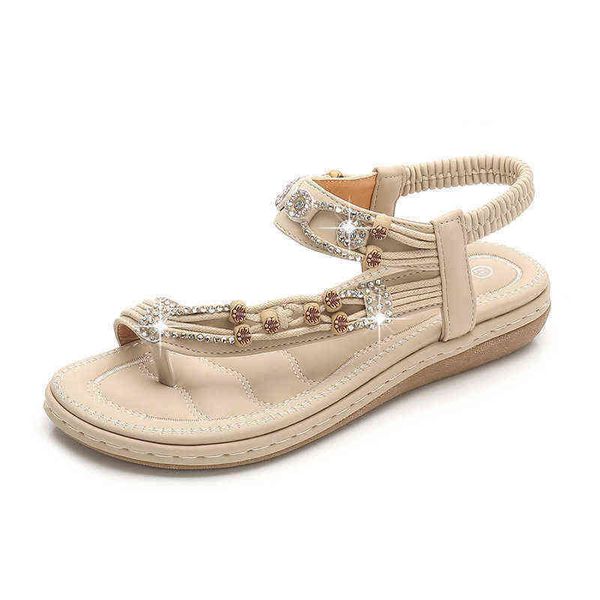 large size women's shoes bohemian sandals diamond beaded sandals round head flat sandals ox tendon soft soled shoes, Black
large size women's shoes bohemian sandals diamond beaded sandals round head flat sandals ox tendon soft soled shoes, Black