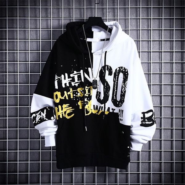 spring autumn mens hoodies korean fashion harajuku splicing hoodies men casual men clothing printing letter sweatshirt men 220805, Black
spring autumn mens hoodies korean fashion harajuku splicing hoodies men casual men clothing printing letter sweatshirt men 220805, Black
