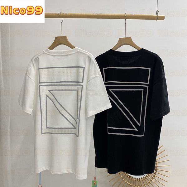 22ss whitet tee wave stripes reflective luminous loose cotton fashion versatile men and women short-sleeved shirt, White;black
22ss whitet tee wave stripes reflective luminous loose cotton fashion versatile men and women short-sleeved shirt, White;black