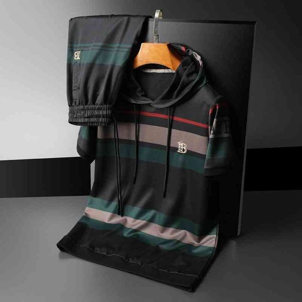 men's sports fashion trend brand clothing 2022 summer new round short sleeve pants suit hooded leisure, Gray
men's sports fashion trend brand clothing 2022 summer new round short sleeve pants suit hooded leisure, Gray