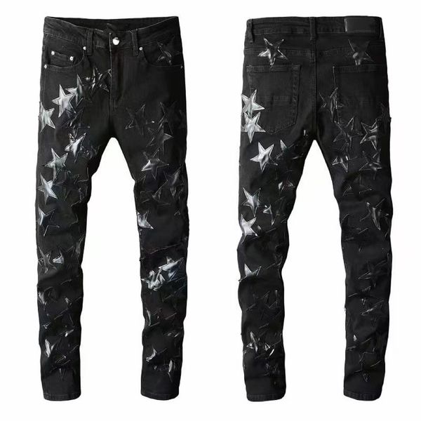 designer men jeans hip-hop fashion zipper hole wash pants retro torn fold stitching mens design motorcycle riding cool slim pant sky, Black
designer men jeans hip-hop fashion zipper hole wash pants retro torn fold stitching mens design motorcycle riding cool slim pant sky, Black