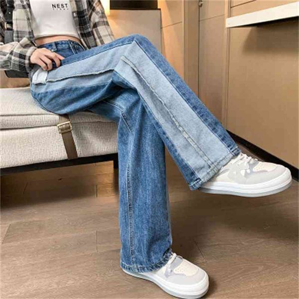women's shorts high waist jeans women's straight tube loose contrast vertical sense splicing thin wide leg design feeling floor pa, White;black
women's shorts high waist jeans women's straight tube loose contrast vertical sense splicing thin wide leg design feeling floor pa, White;black