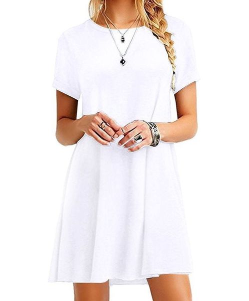 designer clothes skirt summer white dress for wedding vestidos casual boho beach dresses o-neck party short sleeve loose mini dress plus siz, Black;gray
designer clothes skirt summer white dress for wedding vestidos casual boho beach dresses o-neck party short sleeve loose mini dress plus siz, Black;gray