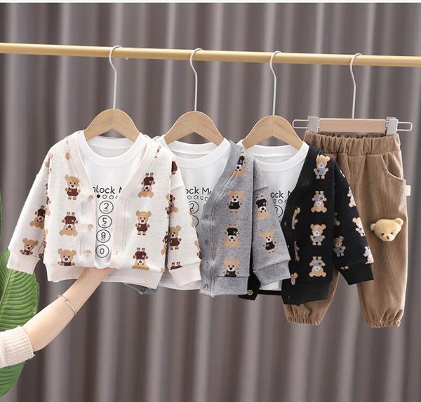 2022 new spring and autumn baby suit for children aged 1-4 cartoon clothing korean three piece set, Blue
2022 new spring and autumn baby suit for children aged 1-4 cartoon clothing korean three piece set, Blue
