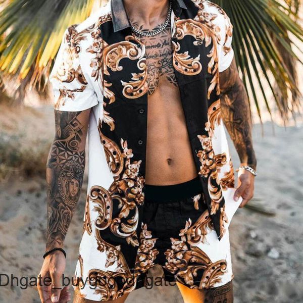 casual fashion men's shirts luxury men tracksuits hawaiian sets printing short sleeve button shirt summer beach shorts tees streetwear, White;black
casual fashion men's shirts luxury men tracksuits hawaiian sets printing short sleeve button shirt summer beach shorts tees streetwear, White;black