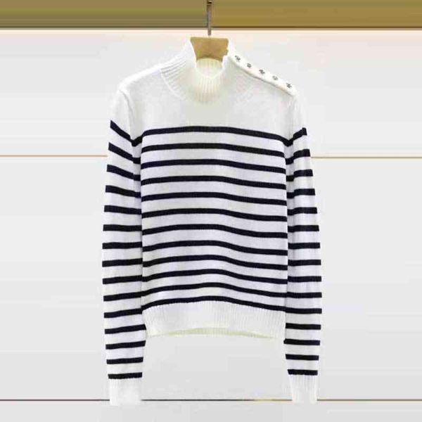 women's knits & tees fadan 's autumn and winter women's high neck long sleeve classic versatile striped sweater, White
women's knits & tees fadan 's autumn and winter women's high neck long sleeve classic versatile striped sweater, White