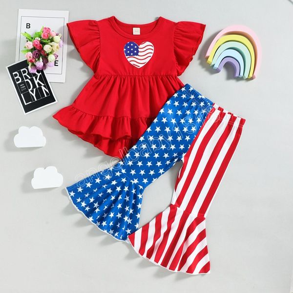 kids clothing sets girls independence day outfits children ruffle flying sleeve +star stripe flared pants 2pcs/set summer fashion baby cloth, White
kids clothing sets girls independence day outfits children ruffle flying sleeve +star stripe flared pants 2pcs/set summer fashion baby cloth, White