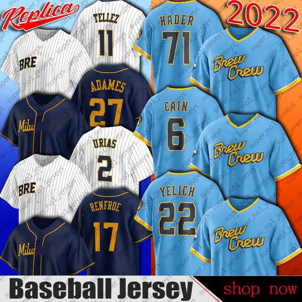 baseball jerseys christian yelich milwaukee city connect jersey baseball lorenzo cain josh hader jerseys brew crew robin yount hunter renfro, Blue;black
baseball jerseys christian yelich milwaukee city connect jersey baseball lorenzo cain josh hader jerseys brew crew robin yount hunter renfro, Blue;black