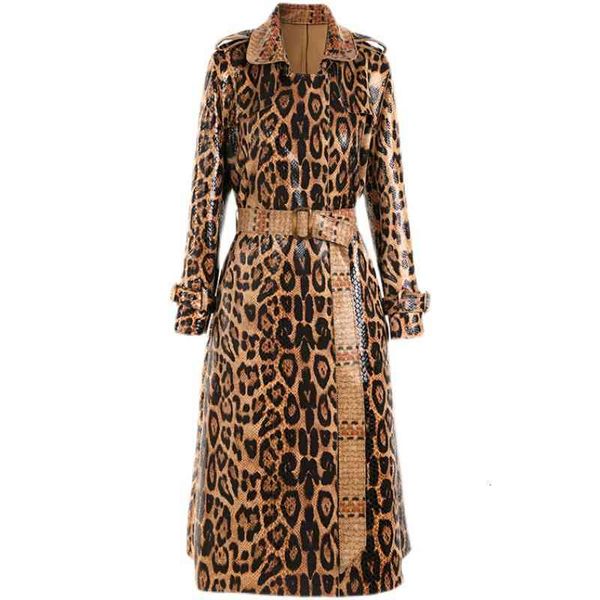 women's trench coats autumn and winter snake skin leopard print long windbreaker goddess long sleeve leather coat women's dress, Tan;black
women's trench coats autumn and winter snake skin leopard print long windbreaker goddess long sleeve leather coat women's dress, Tan;black