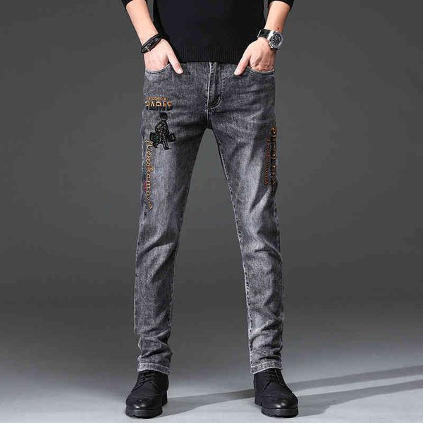 2022 light luxury european fashion jeans men's korean version elastic leisure slim fit small foot embroidery spring and summer new, Blue
2022 light luxury european fashion jeans men's korean version elastic leisure slim fit small foot embroidery spring and summer new, Blue