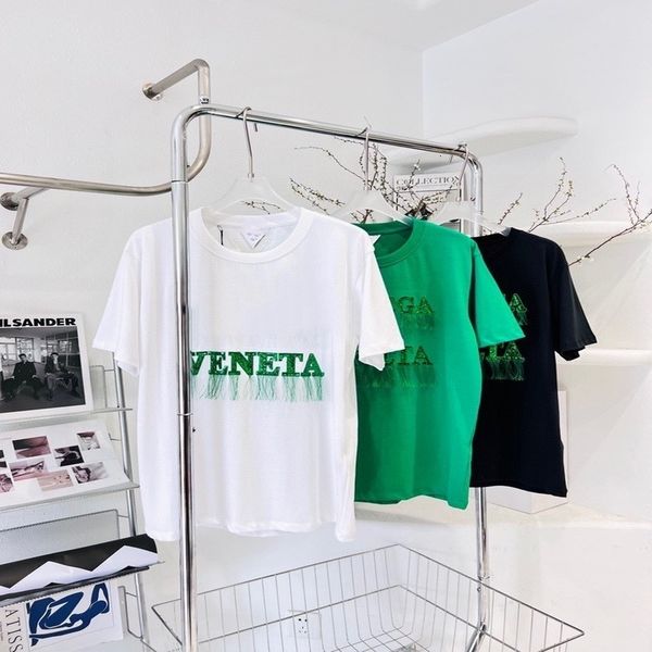 women's t-shirt spring and summer bv round neck white printing nail bead tricolor short sleeve loose pullover t-shirt
women's t-shirt spring and summer bv round neck white printing nail bead tricolor short sleeve loose pullover t-shirt