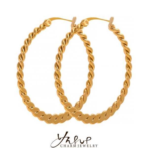 yhpup stainless steel twist golden big hoop earrings waterproof metal unusual statement trendy jewelry for occident women party 220716, Golden;silver
yhpup stainless steel twist golden big hoop earrings waterproof metal unusual statement trendy jewelry for occident women party 220716, Golden;silver